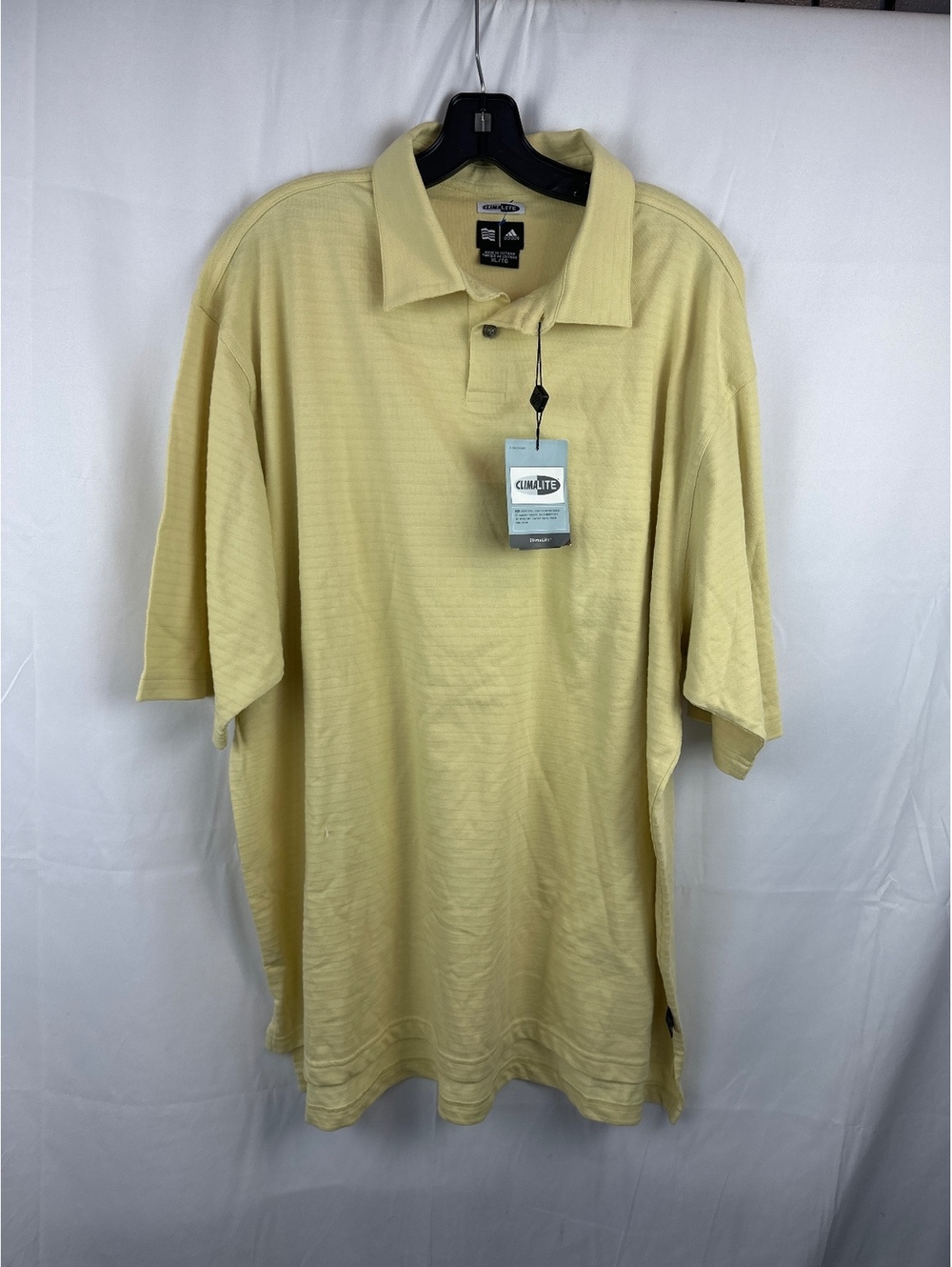Adidas Climalite Men's Polo Shirt XL Yellow NWT